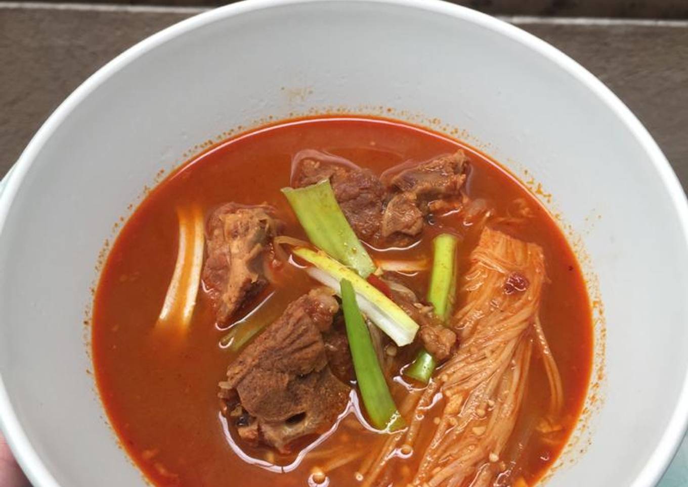 Spicy Korean Soup Ribs (Haejangguk)