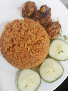 A picture of Jollof rice.