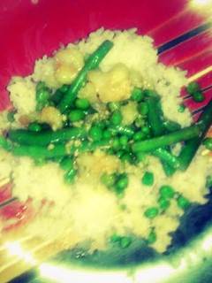 A picture of Shrimp over Coconut Rice.