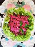 Ensalada de betabel y elote