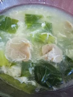 Foto resep Sayur pakcoy telur bakso