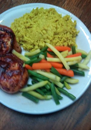 A picture of Easy Chicken Curry rice.