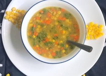 Ultimate Making Recipe Sweet corn vegetable soup Delicious Perfect