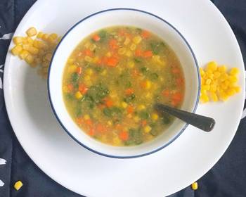 Fresh, Making Recipe Sweet corn vegetable soup Delicious