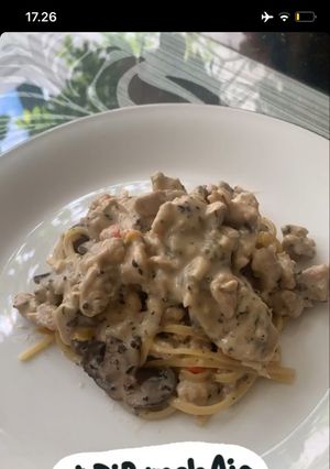 Foto resep Fettucine carbonara #dirumahaja