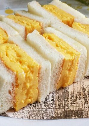 A picture of Thick Japanese Egg Sandwich for a Happy Morning.