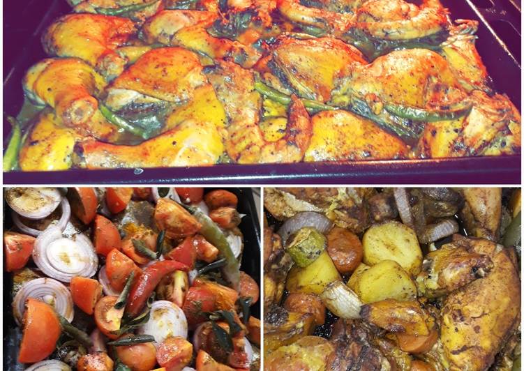 دجاج بالهلابينو أو خضار مختارة