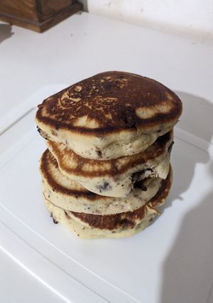 Una foto de Hotcakes con chips de chocolate 🥞