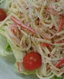 Crab Stick & Onion Italian Pasta Salad