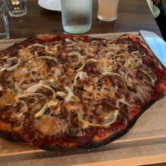 A picture of Sourdough Homemade Pizza.