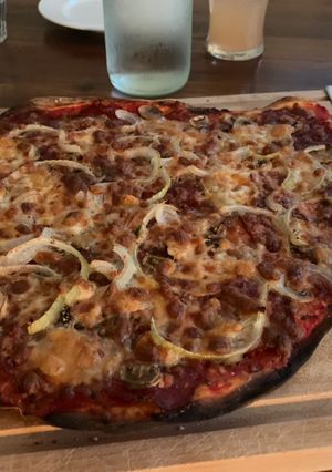 A picture of Sourdough Homemade Pizza.