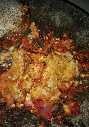 Foto resep Tempe penyet sambal limo mentah