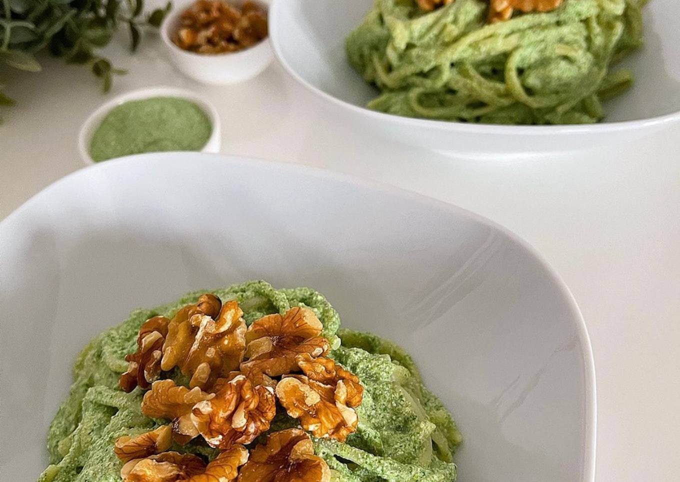 Pates Ã la crÃ¨me d'Ã©pinard