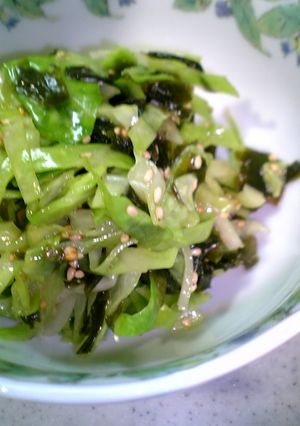 A picture of Cabbage and Wakame Namul-Style Salad.