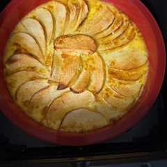 Una foto de Flan de manzana airfryer