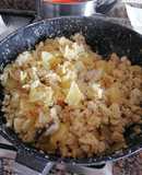 Revuelto de bacalao y patatas en Thermomix