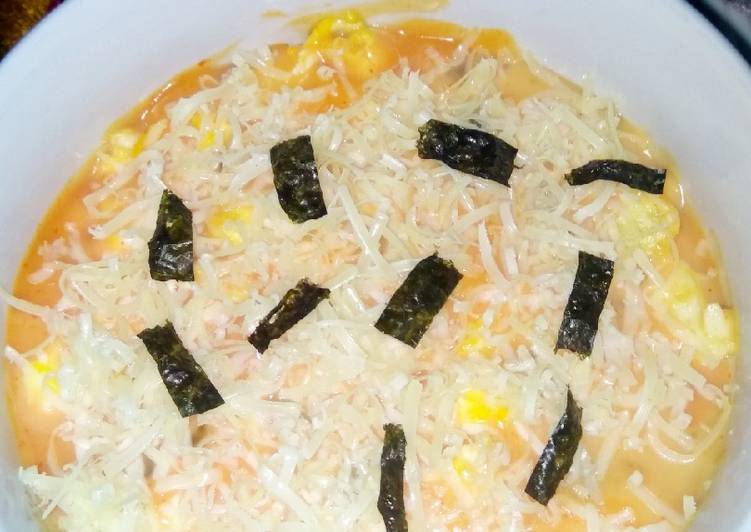 Cara Gampang Menyiapkan Egg Mentai Rice keju, Lezat Sekali