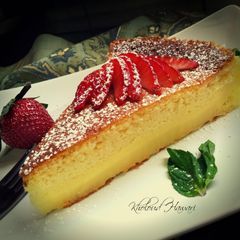 A picture of Magic Custard Cake.