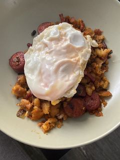Una foto de Migas con huevo