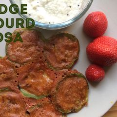 A picture of Ridge Gourd Dosa.