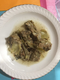 Una foto de Alcachofas en salsa de almendras