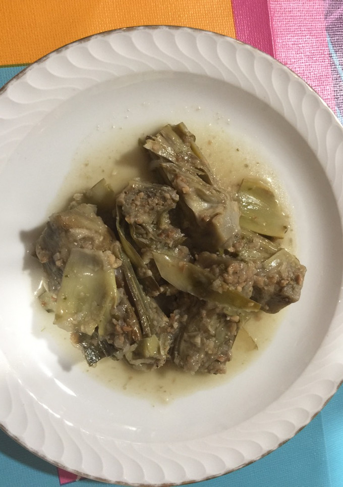 Una foto de Alcachofas en salsa de almendras