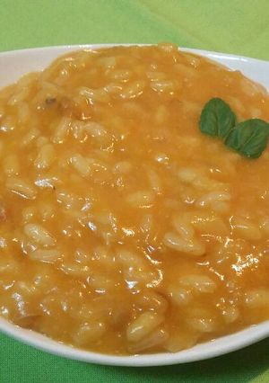 Foto principal de Risotto de zanahorias y maíz tostado