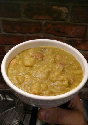 A picture of Mixed Potato Creamy Curry Soup.