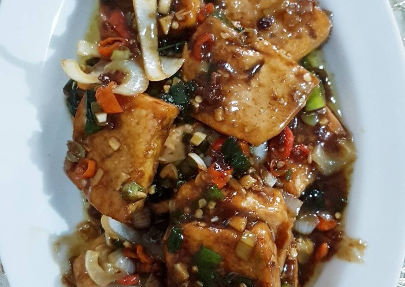 Tahu bumbu cabe saos tiram