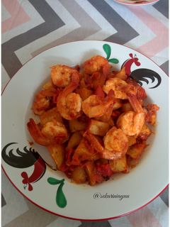 Foto resep Balado Udang Kentang