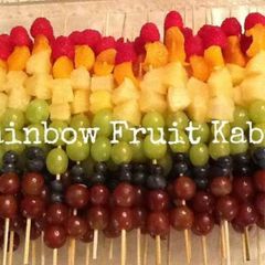 A picture of Healthy Summer Rainbow Fruit Kabobs.