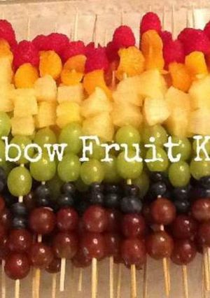 A picture of Healthy Summer Rainbow Fruit Kabobs.