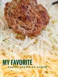 Kache qeema ka kabab