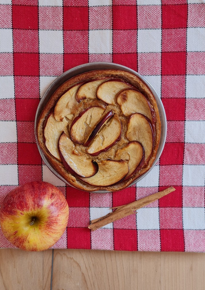 Una foto de Mini tarta saludable de avena y manzana 🍎
