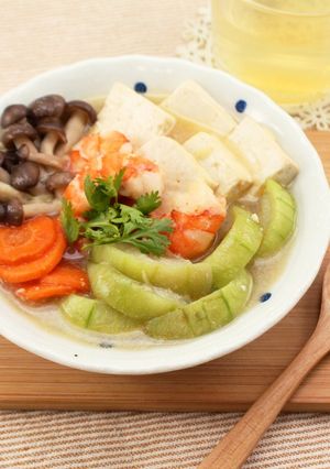 絲瓜蝦仁豆腐煲 的食譜成品照片
