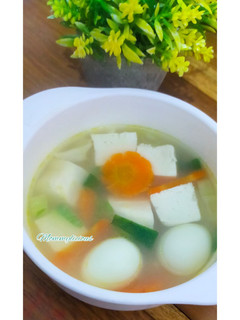 Foto resep Sup Telur puyuh Tahu Wortel MPASI 12+ Mommylicious