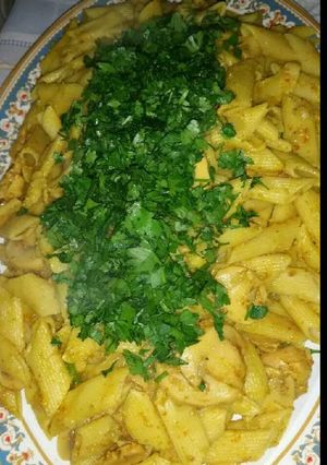 صورة لوصفة معكرونة بالفطر 🍄