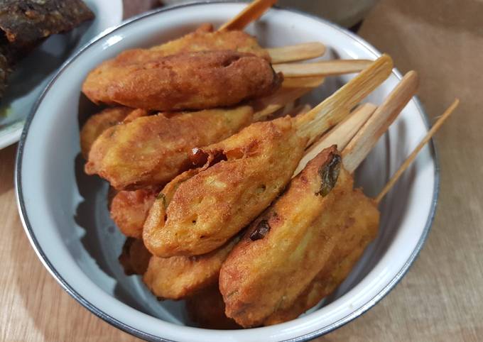 Sate tahu goreng