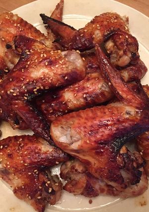 A picture of Chicken wings in Japanese style.
