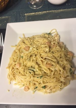 Foto resep Creamy shrimp linguine