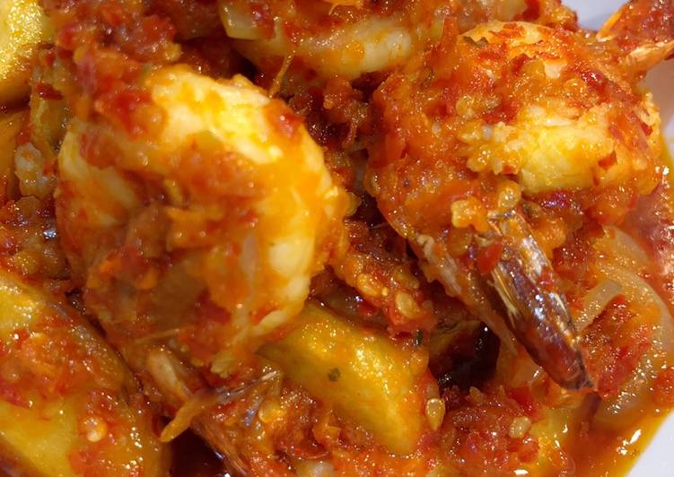Bagaimana Membuat Udang+kentang balado, Lezat