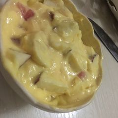 A picture of Creamy mango fruit salad.