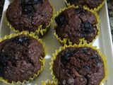 Cupcakes de avena chocolate, arándanos y dulce de leche.¡¡¡