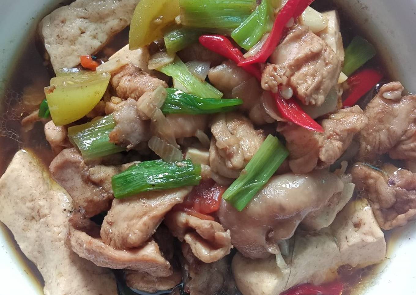 Tumis Ayam Tahu Kecap simple