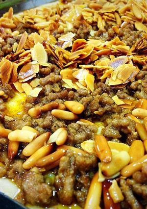 صورة لوصفة طريقة عمل فتة حمص باللحمة والسمنة
