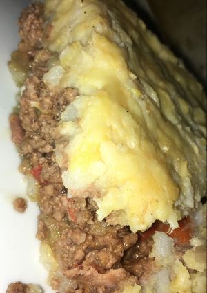 Una foto de Pastel de papa🥔y boniato🍠