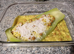 Töltött spárgatök (Húsmentes) recept fotója