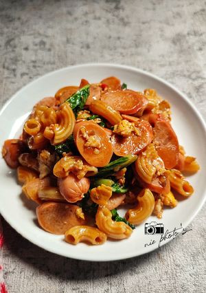 Foto resep Tumis Makaroni Sosis