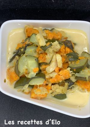 Une photo de Curry de merlu à la patate douce au Cookeo
