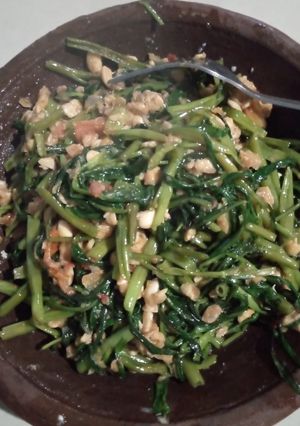 Foto resep Kangkung tempe tumis